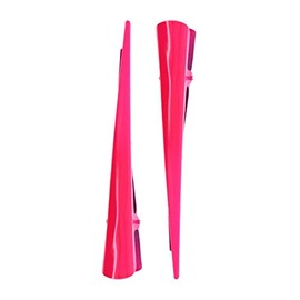 5 inch Long Metal Concord/Beak Clip - Set of 2 - Neon Pink