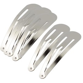 perfeclan 10/50er Silber Metall Haarclips mit Wassertropfenform, silber, 9cm 10pcs