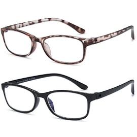 EYEURL Reading Glasses Womens Blue Light Blocking - 2 Pack Lightweight Computer Readers +1.25 Glare Blocking Ladies Eyeglass