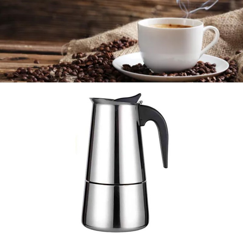100ML Stainless Steel Coffee Maker Moka Pot Insulated Thermal Coffee