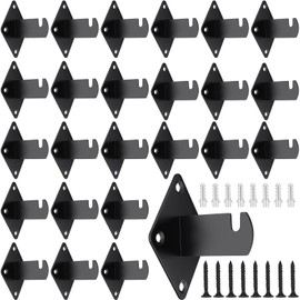 24 Pcs Gridwall Mount Brackets with Screws Gridwall Brackets for Grid Panels Clothing Store Cloakroom Retail Display Wall Organization (24)