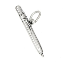LGU Sterling Silver Oxidized 3D Pencil Pen Charm