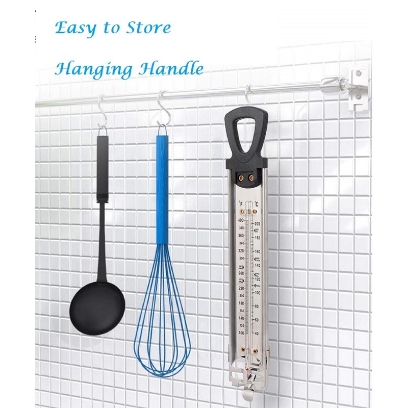 Candy Thermometer Deep Fry Thermometer Oil Thermometer with Temperature Reference
