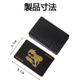 Plastic Magic Playing Cards, Black, Gold, PVC, Waterproof, Abrasion Resistant, Gathering, Games, Storage Case Included, Magic, Black Gold [54 Cards (Set of 1)
