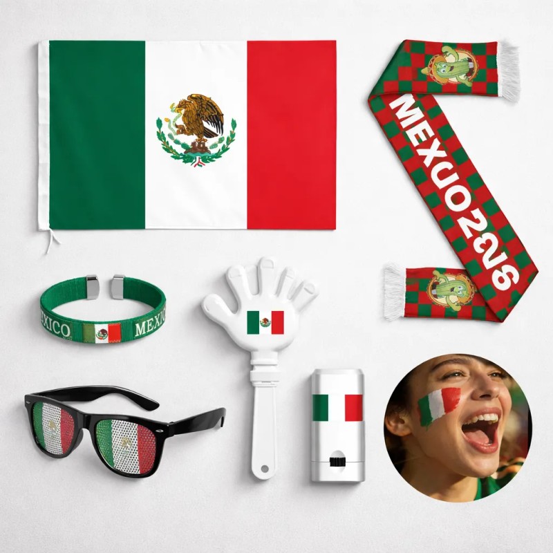 Fiesta Fútbol Paquete México 6 Kits De Cotillón Copa Mundial