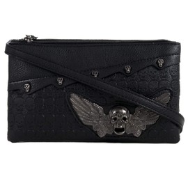 Gothic Skull Wing Ladies Handbag Clutch Evening Handbag | Backpack Rucksack Steam | Steam Punk Rock Goth GOTHX | School College PU Leather Bag