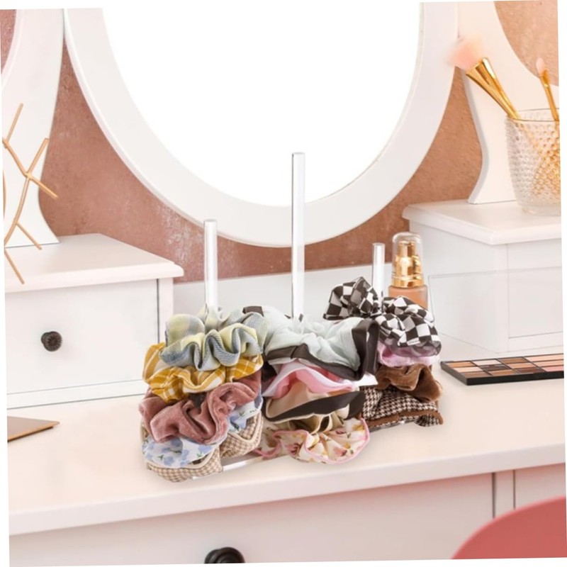 Ciieeo Bracelet Holder Hair Tie Organizer Acrylic Scrunchie Holder Stand