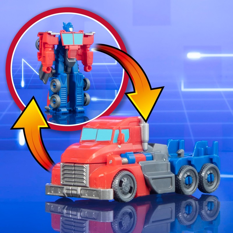 Transformers 1-Step Flip Heroes 3-Pack, 4-Inch Wheeljack, Bumblebee, and Optimus