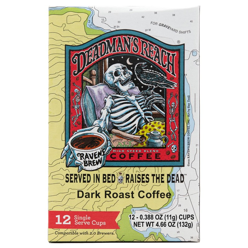 Raven’s Brew Coffee High Caffeine Dark Roast K-Cup Compatible Single