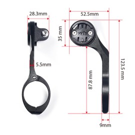 CNCLOL Bicycle Mount for Wahoo Elemnt-Wahoo Elemnt Bolt-Wahoo Elemnt Roam/Mini, Bicycle Computer Holder Stem Mount Adjustable - Bicycle Holder Combo Mount for GoPro and Camera Headlight.L