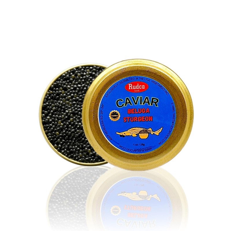 Rudca Food Premium Beluga Sturgeon Caviar - Exquisite Huso Huso