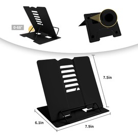 Metal Book Stand Adjustable Book Holder for Reading