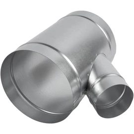 HVAC OV 45° Degree Ø8 x 8 x 4 Inch Wye-Shape Duct Splitter - Metal 3 Way Fitting Adapter - Galvanized Steel - Spiral Duct Hose Dryer Connector - for Home or Industrial HVAC Ventilation - Branch 4 Inch