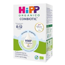 HiPP Orgánico Combiotic Fórmula para Lactantes de 0 a 12 Meses - 1 Pieza (1 x 600 gr) con Probióticos y Prebióticos, Metafolin, DHA y ARA, Vitaminas  