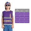 Purple 2-5 Years kids High Vis Reflective construction Safety vest