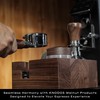 KNODOS 58.5mm Tamper V2 Calibrated Espresso Tamper Walnut Handle, Auto-Leveling