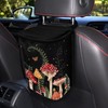 JEOCODY Mushroom Car Trash Can with Lid Waterproof Car Accessories