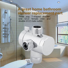 G1/2 3 Way Shower Head Diverter Valve Connector Adapter Universal for Home Bathroom