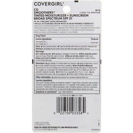 CoverGirl Smoothers SPF 21 Tinted Coverage, Light to Medium [810], 1.35 oz (Pack of 3)