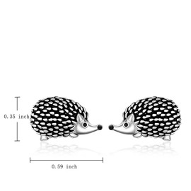 Cute Hedgehog Earrings for Women Sterling Silver Holiday Animal Earrings Hedgehog Jewelry Studs Hypoallergenic Valentine Christmas Gifts