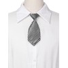 Elerevyo Women's Cute Uniform Necktie, Pre-tied Knot, Striped Short Necktie,