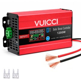 VUICCI 30A Boost MPPT Solar Charge Controller 1200W,48V/60V/72V Step-Up,Max 15A for Lead-Acid & LiFePO4,99% Tracking 98% Efficiency,Solar Panel Charge Controller for RV Golf Cart Off-Grid PV Panels