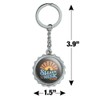 GRAPHICS & MORE Shark Week Lino Sunset Keychain Chrome Plated