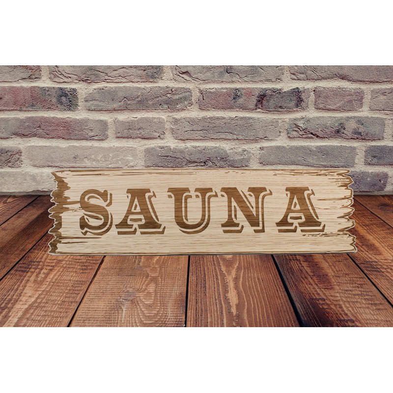Generic Sauna Schild 3D Western Art Eiche Shabby Chic Deko