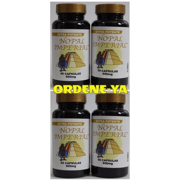 NOPAL IMPERIAL 600 mg 4 Bottles EXTRA POTENTE 100% ORIGINAL Alga Maya Cure