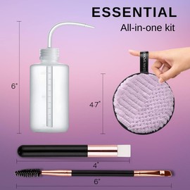Kit limpiador de pestañas para extensiones: limpiador de pestañas sensibles para extensiones de pestañas y pestañas naturales