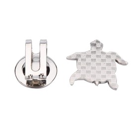 VGEBY1 Golf Ball Marker Hat Clip Golf Clip Marker Stainless Steel Rust Resistant Durable Removable Clip Turtle Random Color