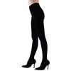 Girls desire legs slender brushed back pile tights 200 Denier Black
