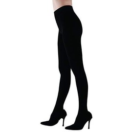 Girls desire legs slender brushed back pile tights 200 Denier Black L – LL X Set of 2 