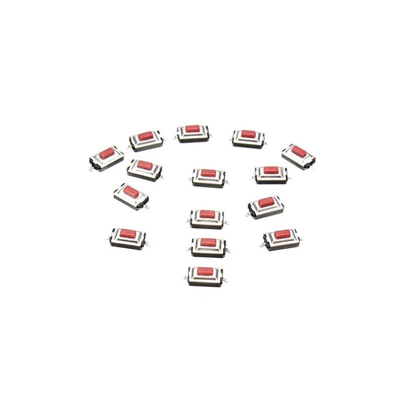 Bluelover Push Button Micro Switch, 15Pcs 3x6x2.5MM SMD SMT Tactile