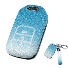 HIBEYO for Honda Key Fob Cover Key Fob Case for Honda Accord Civic Pilot Odyssey CRV Clarity Smart Remote Key Cover Keyless Key Fob Shell Keychains 2021 Key Case Auto Key Accessories-Gradient Blue