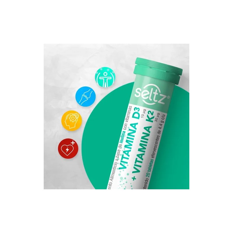 Vitamina D3 + K2 Seltz 3 Pack Tabletas Efervescentes