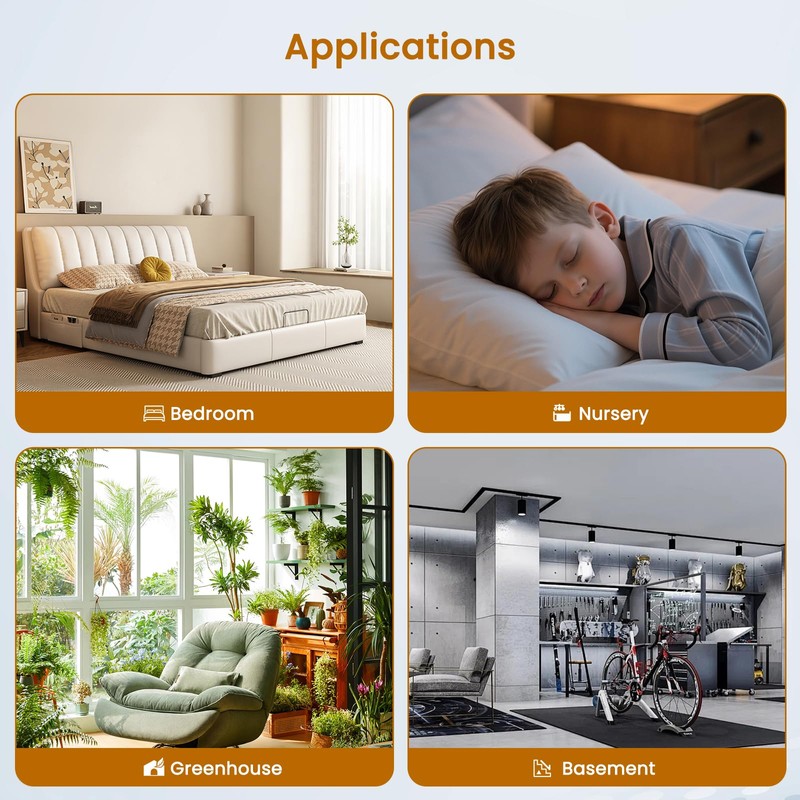 QKF Temperature and Humidity Sensor, Require Zigbee Hub, Wireless Smart