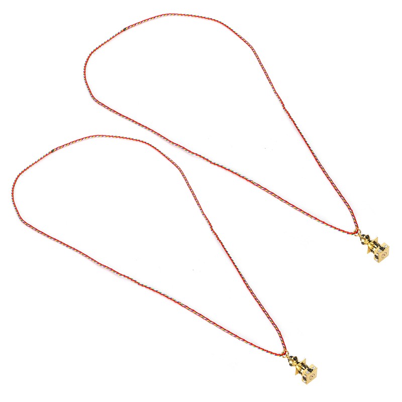 2Pcs Buddhist Pendant Vairocana Stupa Shaped Buddhism Necklace Clothing Bag
