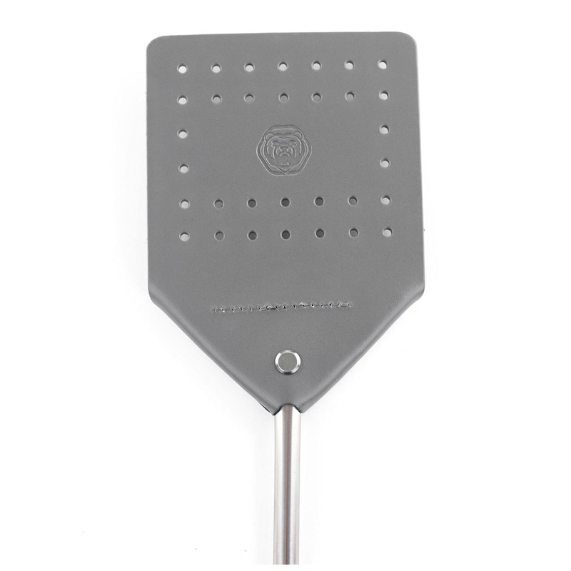 Leather Fly Swatter - Gray - Pack of 1 -
