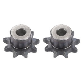 sourcing map Chain Roll Gear 10 mm Bore 1/2 Inch Distance 9 Tooth Single Beach Type B Chain Sprocket A3 Carbon Steel Roller Chain Sprocket for ISO 06B Chain Pack of 2