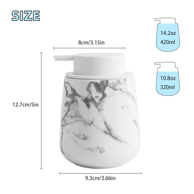 Soap Dispenser Foam Pottery Refill (Marble)