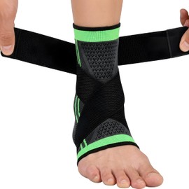 Cavigliera Sportiva a Compressione Graduata con Fasce Elastiche Regolabili – Tutore Caviglia Professionale Distorsioni, Tendinite e Recupero Post-Infortunio – Traspirante e Antiscivolo – Uomo e Donna