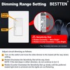 BESTTEN 5 Pack 0-10V LED Dimmer Light Switch, Super Slim