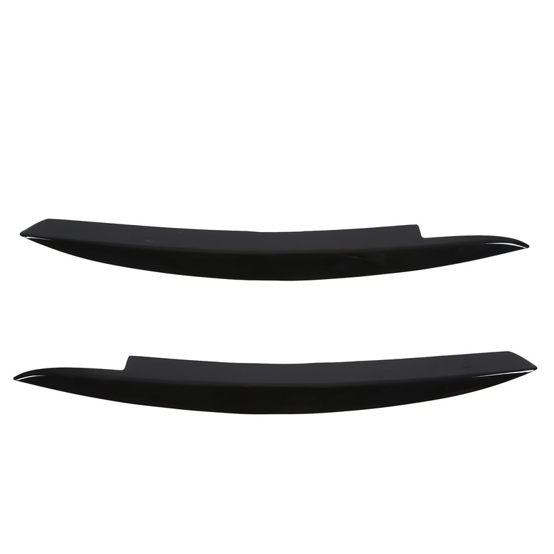 Pair Car Headlight Eyebrows Left Right Glossy Black Modification Replacement