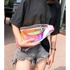 HNKJDS Clear Holographic Fanny Pack Shiny Belt Bag Waterproof Travel