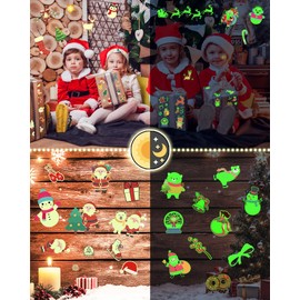 260 Styles Luminous Christmas Tattoos Party Favors for Kids, Christmas Goodie Bag Stocking Stuffers Temporary Tattoos, Christmas Classroom Gifts Treats Party Games Supplies for Kids Boys Girls