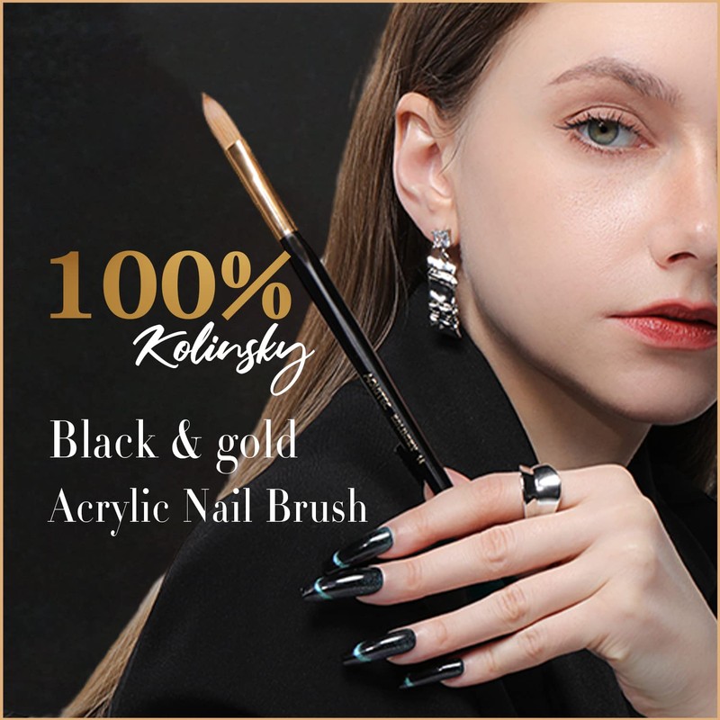 Acrylic Brush for Nails Aokitec 100% Sable Kolinsky Nail Brush