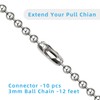 Ceiling Fan Pull Chain Extender, 12Feet 3mm Diameter Beaded Ball