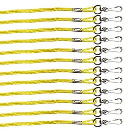 Cannon Sports Nylon Lanyards for ID Badges, Whistles & Referees (Gold - 12 Pack)