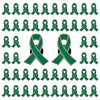 CRAFFANCY Green Ribbon Pin, 50Pcs Health Awareness Lapel Pin Green